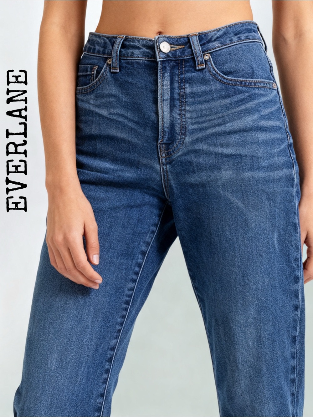 EVERLANE Curvy High-Rise Skinny Jeans - Blue